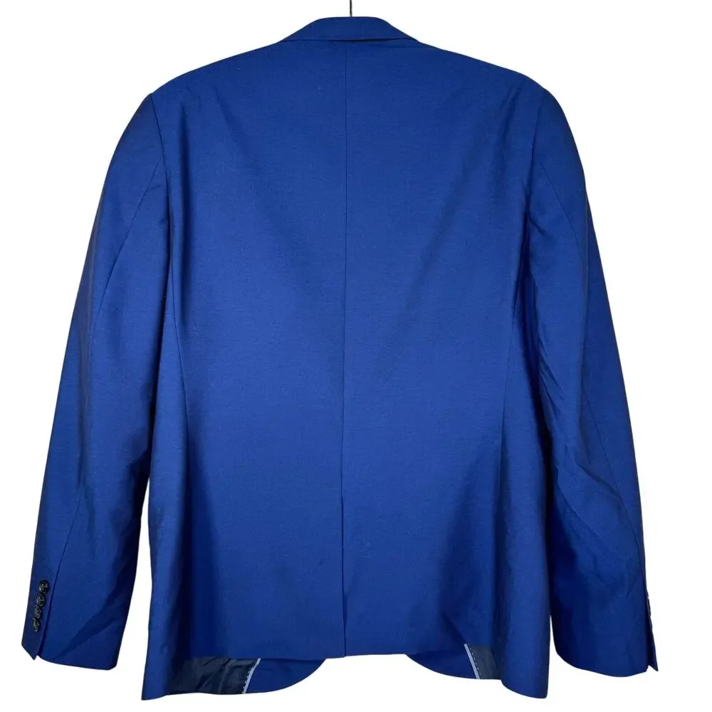 Topman Blue Two Button Single Breasted Blazer Suit Jacket 42